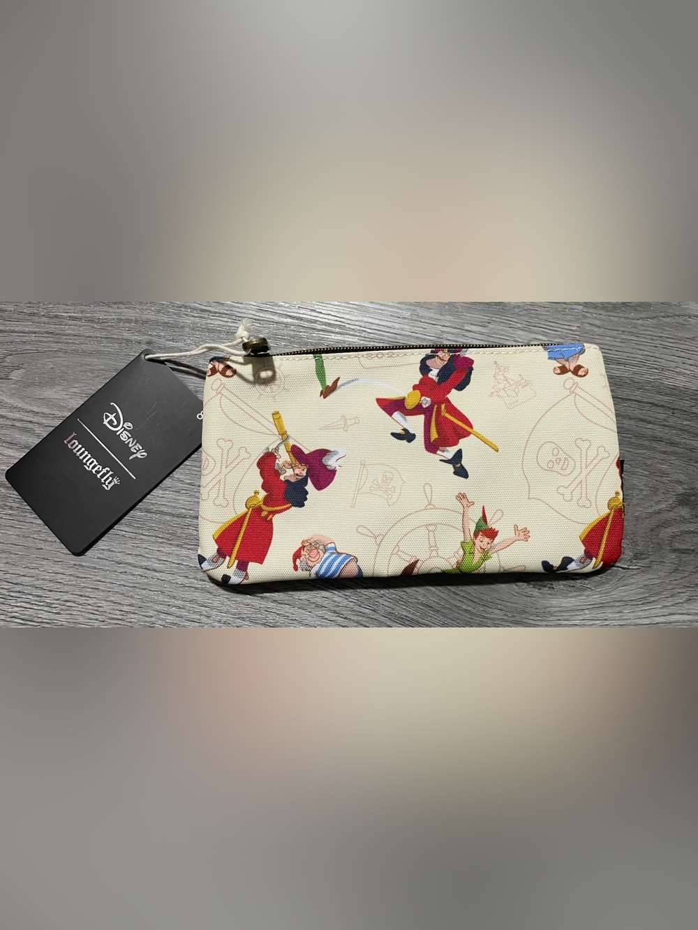 NWT Loungefly Peter Pan Captain Hook Shmee Makeup Bag Pouch